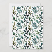 Faire-part de mariage avec feuillage de eucalyptus (Dos)