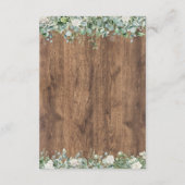 Faire-Part de Mariage avec Feuillage d'Eucalyptus (Dos)