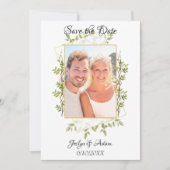 Faire-part de mariage avec feuillage rustique de b (Devant)