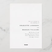Faire-Part de Mariage avec Feuille d'Or (Verso)