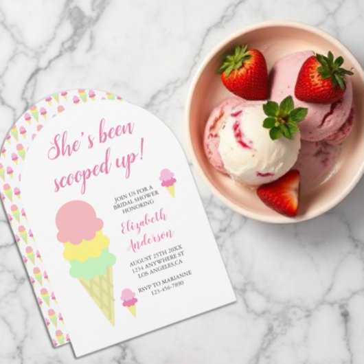 Faire-part de mariage avec glace à la cuillère