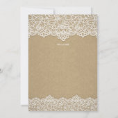 faire-part de mariage avec la dentelle (Dos)