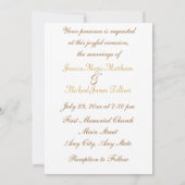 Faire-part de mariage avec la fête de la mariée de (Dos)