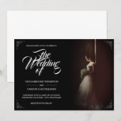 Faire-part de mariage avec la mariée debout - Clas (Devant / Derrière)