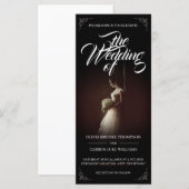 Faire-part de mariage avec la mariée debout - Clas (Devant / Derrière)