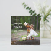 Faire-part de mariage avec les elfes d'Acorn amour (Debout devant)