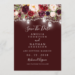 Faire-Part de Mariage avec Lumières Florales de Bo