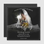Faire-part de mariage avec mariée assise - Classiq (Devant / Derrière)