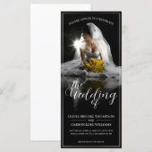 Faire-part de mariage avec mariée assise - Classiq (Devant / Derrière)