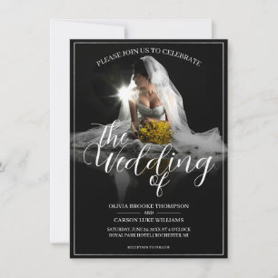 Faire-part de mariage avec mariée assise - Classiq