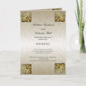 Faire-part de mariage avec menu de réception (Devant)