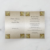 Faire-part de mariage avec menu de réception (Intérieur)