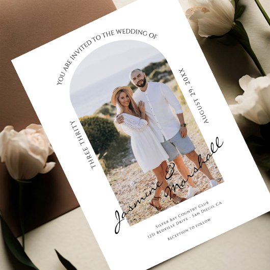 Faire-part de mariage avec Modèle photo | modifiab