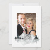 Faire-part de mariage avec monogramme de crête de (Dos)