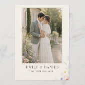 Faire-Part de Mariage avec Monogramme de Fleur de (Dos)