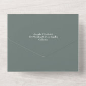 Faire-part de mariage avec monogramme de laurier d (Verso)