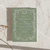 Faire-part de mariage avec monogramme et code QR p