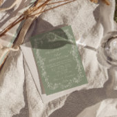 Faire-part de mariage avec monogramme et code QR p