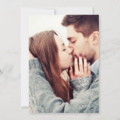 Faire-Part de Mariage avec Monogramme Photo Vert É (Dos)