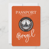 Faire-part de mariage avec passeport brésilien Ora (Dos)