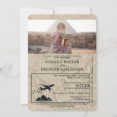 Faire-part de mariage avec passeport égyptien marr (Dos)