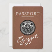 Faire-part de mariage avec passeport égyptien marr (Devant)
