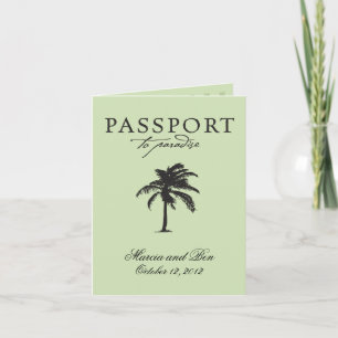 Faire-part de mariage avec passeport mexicain