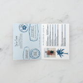 Faire-part de mariage avec passeport pour croisièr (Intérieur)