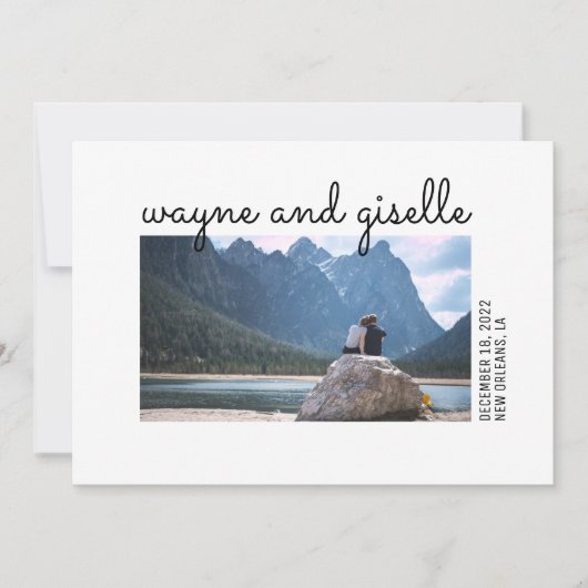 Faire-part de mariage avec photo (Devant)
