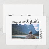 Faire-part de mariage avec photo (Devant / Derrière)