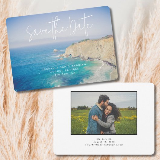 Faire-part de mariage avec photo de Big Sur "Save 