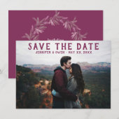 Faire-part de mariage avec photo de fiançailles (Devant / Derrière)