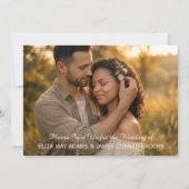 Faire-part de mariage avec photo de la Carnation R (Dos)