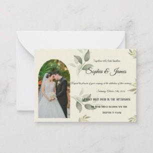 Faire-part de mariage avec photo de l'Elegant Arch