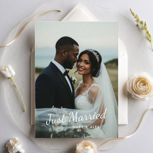 Faire-part de mariage avec photo de mariage Modern