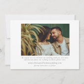 Faire-part de mariage avec photo de pavot de monta (Dos)