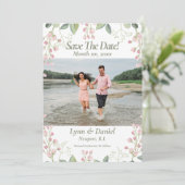 Faire-part de mariage avec photo de save the date (Debout devant)