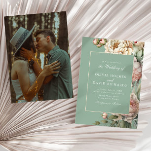 Faire-part de mariage avec photo du jardin de pivo