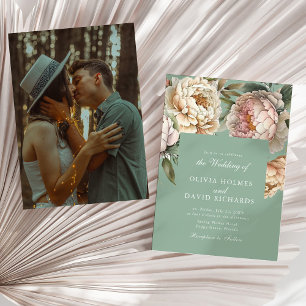 Faire-part de mariage avec photo du jardin de pivo