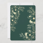 Faire-part de mariage avec photo élégante vintage (Dos)