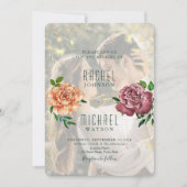 Faire-part de mariage avec photo élégante vintage (Devant)