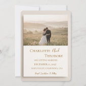 Faire-part de mariage avec photo en écriture moder (Dos)