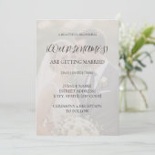 Faire-part de mariage avec photo en surimpression  (Debout devant)