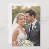 Faire-part de mariage avec photo en surimpression  (Dos)
