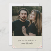 Faire-part de mariage avec photo et écriture éléga (Devant)