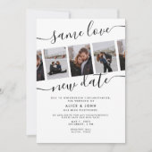 Faire-part de mariage avec photo et nouvelle date (Devant)