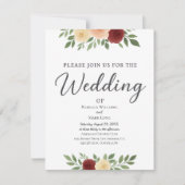 Faire-part de mariage avec photo et superposition  (Devant)