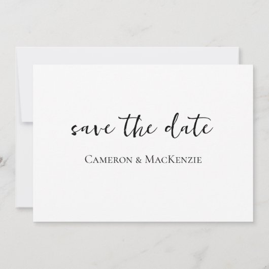 Faire-part de mariage avec photo ondulée moderne p (Dos)