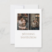 Faire-part de mariage avec photo personnalisée (Dos)