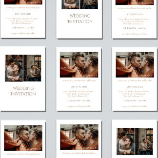 Faire-part de mariage avec photo personnalisée